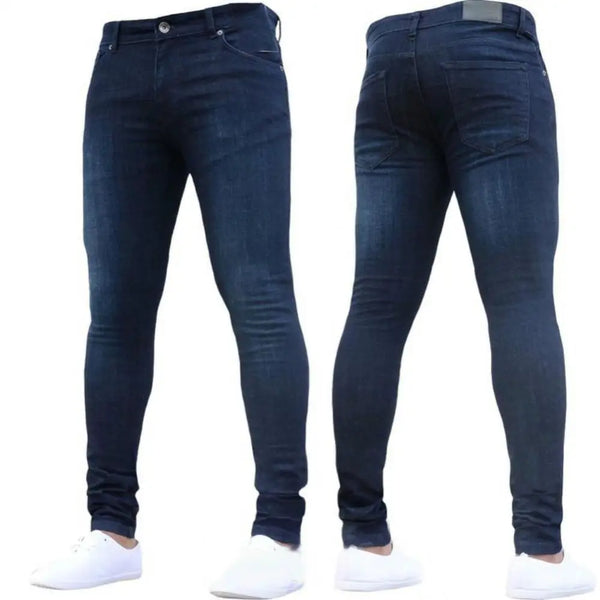 Slim Fit Men Trousers Long Fashion Skinny Jeans Denim Leggings